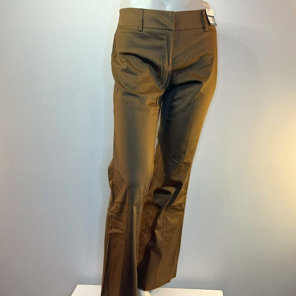 New York & Co Women's Brown Pinstripe CityStretch 7th Ave Pant - Size 2 - NWT